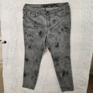 Kardashian Kollection Kourtney Premium Denim Tie Dye Jegging Jeans Size 18 Gray‎